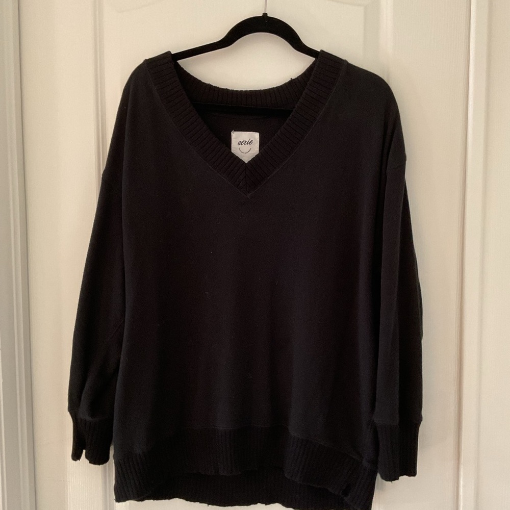 Aerie oversized top in black XS